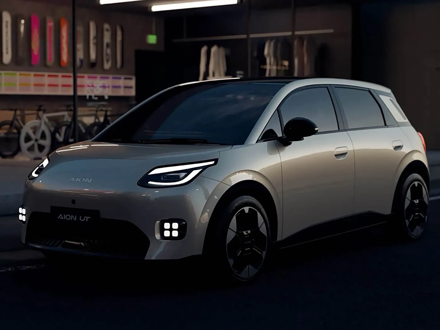 Năng lượng mới Pure Electric Mini Hatchback AION UT Bán chạy Lithium Hybrid EV từ GAC Liên doanh Giá thấp