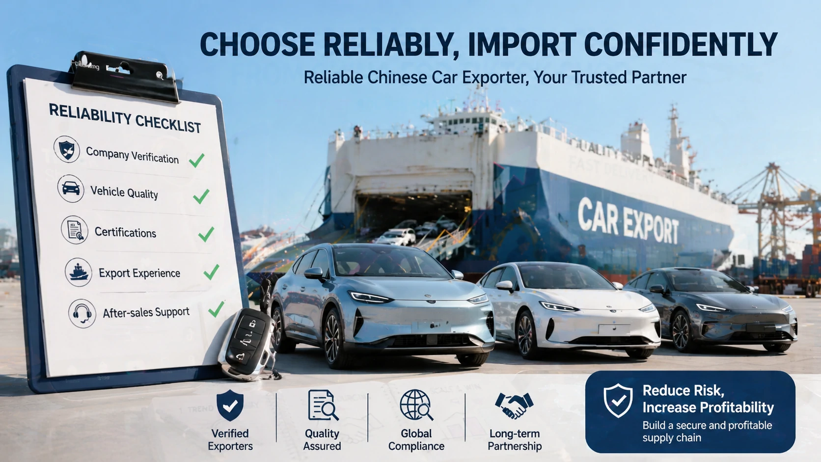Cách chọn nhà xuất khẩu ô tô Trung Quốc đáng tin cậy: Danh sách kiểm tra độ tin cậy thực tế dành cho các đại lý toàn cầu